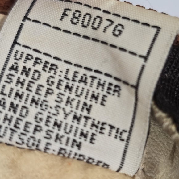 UGG Boots Tan Brown Leather Women's Size 7 Sheepskin Lined Waterproof F8007G - Picture 4 of 12